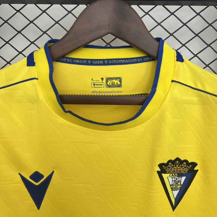 with LALIGA Patch Fans Version CADIZ 2025-2026 Cadiz Home Soccer Jersey Football Shirt