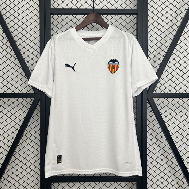 Fans Version 2025-2026 Valencia Home Soccer Jersey Football Shirt