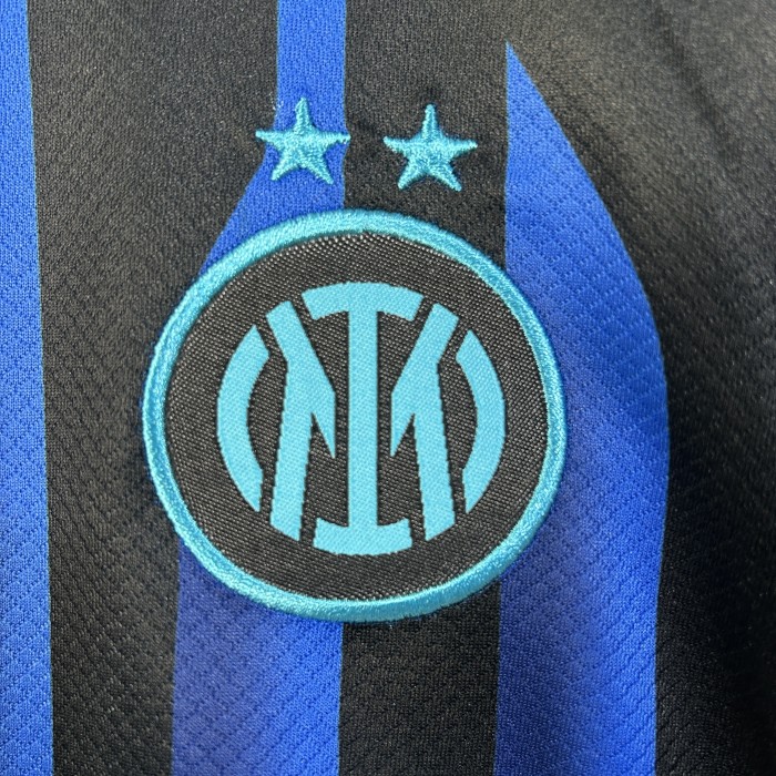 Youth Uniform Kids Kit 2025-2026 Inter Milan Home Soccer Jersey Shorts Child Football Set
