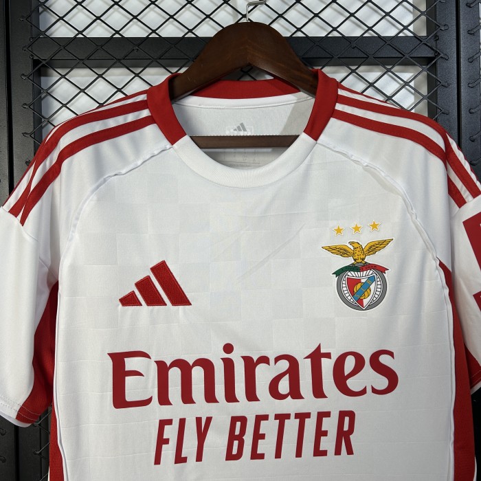 Fan Version 2025-2026 Benfica Away White Soccer Jersey Football Shirt