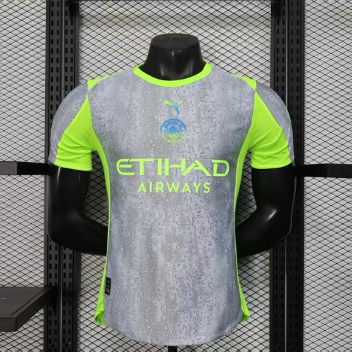 Player Version 2025-2026 Manchester City Third Away Grey Soccer Jersey Man City Football Shirt