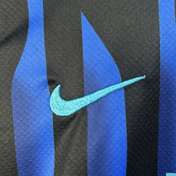 Youth Uniform Kids Kit 2025-2026 Inter Milan Home Soccer Jersey Shorts Child Football Set