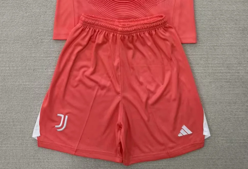 Fan Version 2025-2026 Juventus Red Goalkeeper Soccer Shorts Football Shorts