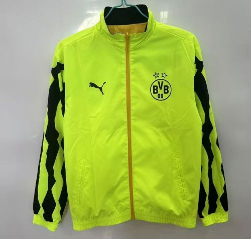 2025-2026 dortmund Yellow/Green Soccer Reversible Windbreaker Jacket Football Jacket