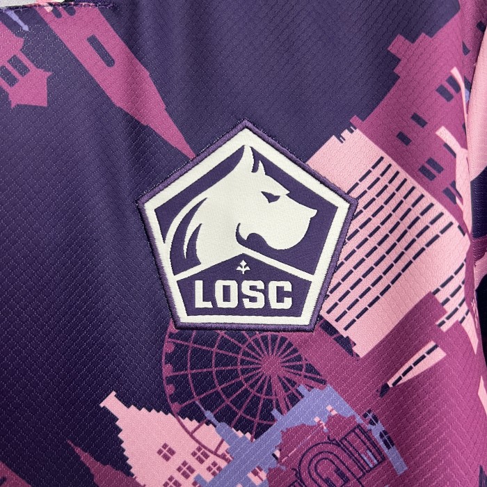 Fans Version 2025-2026 Lille Away Purple Soccer Jersey Football Shirt