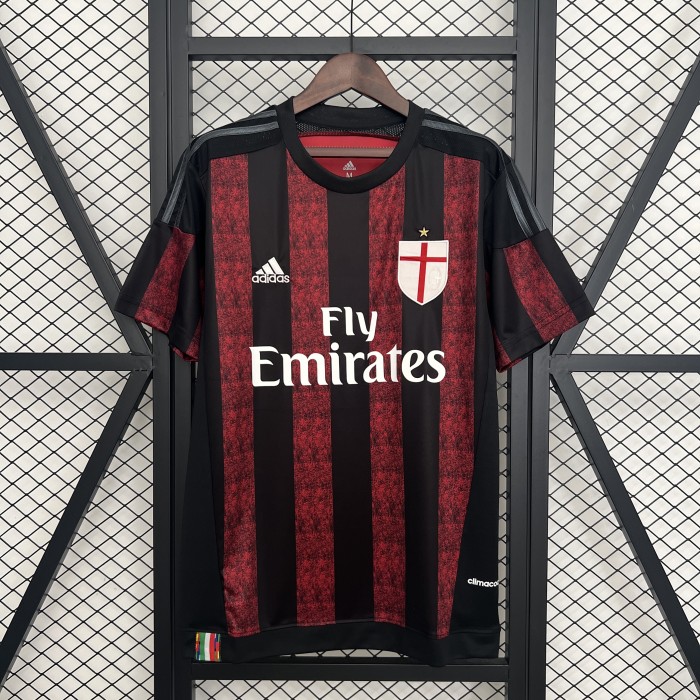 Retro Jersey 2015-2016 AC Milan Home Soccer Jersey Vintage Football Shirt