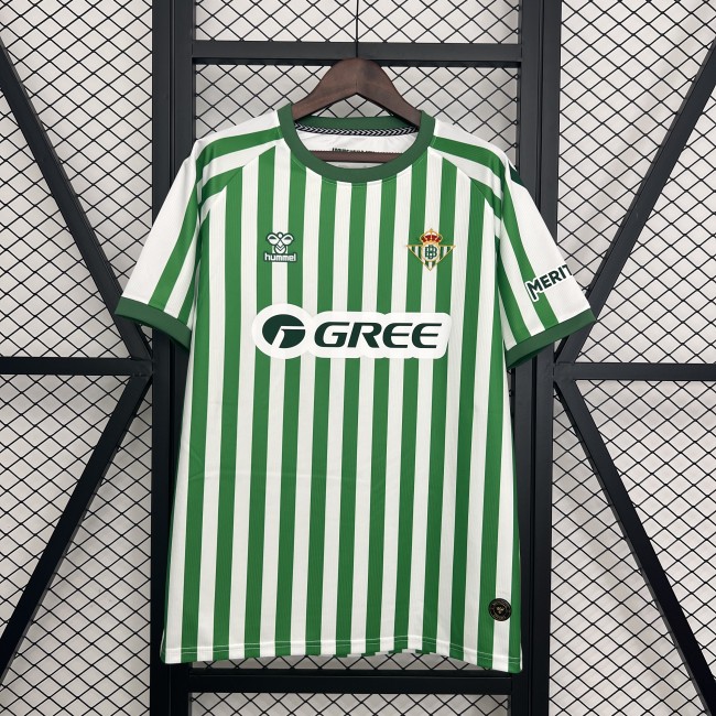 with Sponor Logo Fan Version 2025-2026 Real Betis Conference Final Soccer Jersey Football Shirt