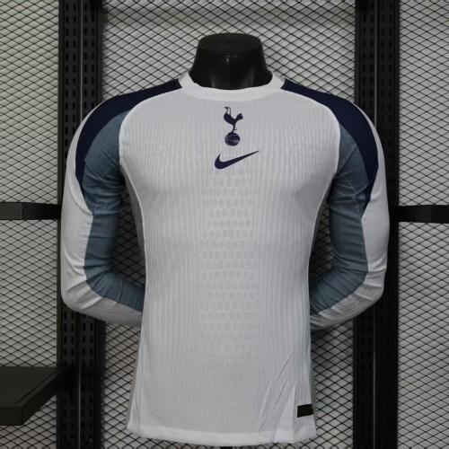 Long Sleeve Spurs Shirt Player Version 2025-2026 TOT Home Soccer Jersey