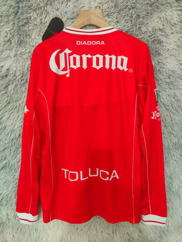 Long Sleeve Retro Jersey 1998-1999 Deportivo Toluca Home Soccer Jersey Vintage Football Shirt