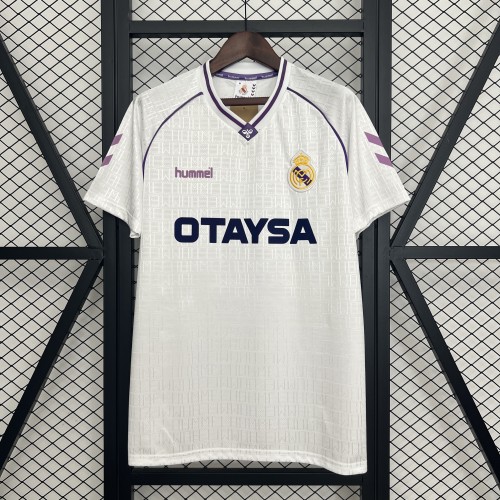 Retro Jersey 1990-1992 Real Madrid Home Soccer Jersey Vintage Real Camisetas de Futbol