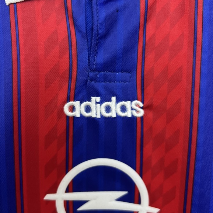 Retro Youth Uniform Kids Kit 1995-1997 Bayern Munich Home Soccer Jersey Shorts Vintage Child Football Set
