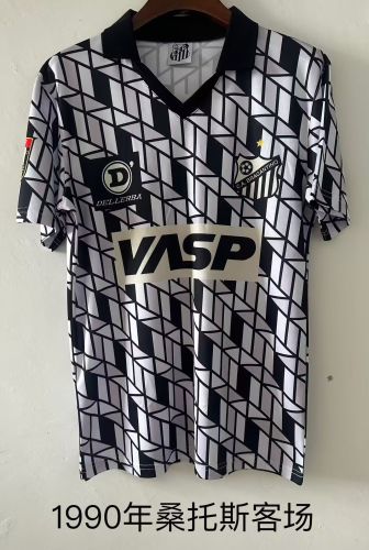 Retro Jersey 1990 Santos Away Soccer Jersey Vintage Football Shirt