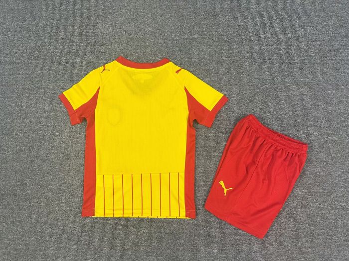 Youth Uniform Kids Kit Lens 2025-2026 Home Soccer Jersey Shorts Child Football Set