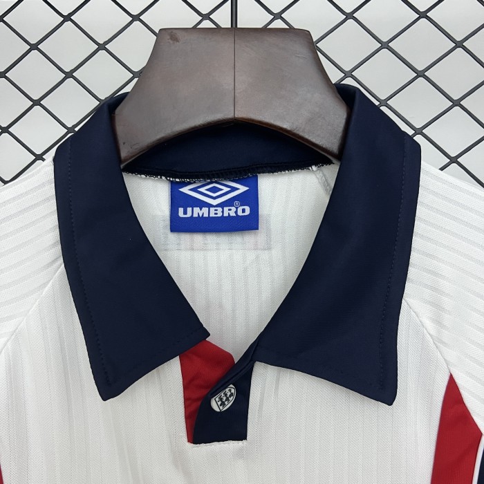 Adult Uniform Retro Jersey England 1998 Home White Soccer Jersey Shorts Vintage Football Kit