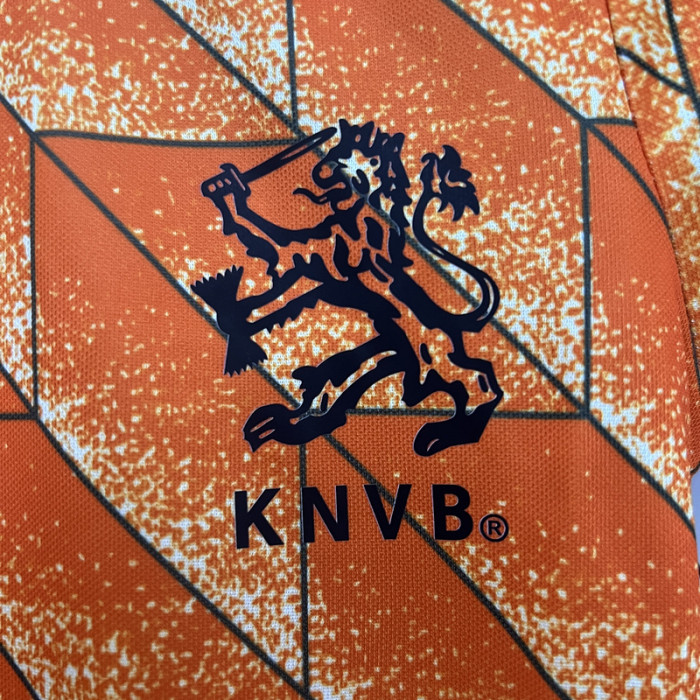 Retro Youth Uniform Kids Kit 1988 Netherlands Home Soccer Jersey Shorts Vintage Holland Child Football Set
