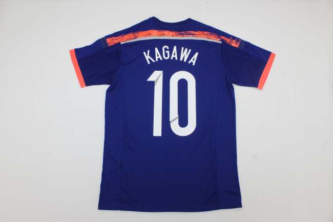 Retro Jersey Japan 2014 KAGAWA 10 Home Blue Soccer Jersey Vintage Football Shirt