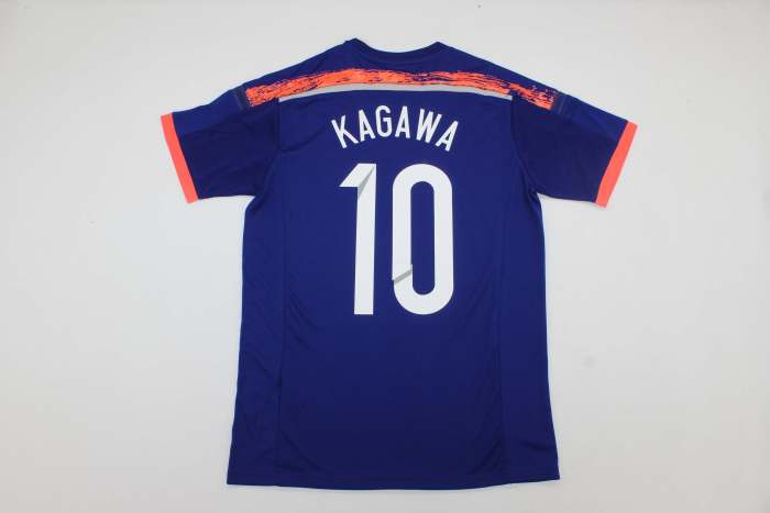 Retro Jersey Japan 2014 KAGAWA 10 Home Blue Soccer Jersey Vintage Football Shirt