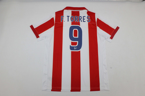 Retro Jersey 2003-2004 Atletico Madrid F.TORRES 9 Home Soccer Jersey Vintage Football Shirt
