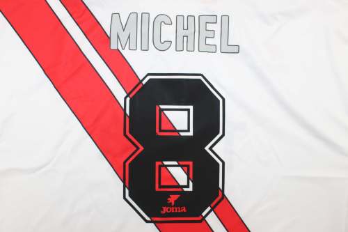 Retro Jersey 1997-1998 Rayo Vallecano michel 8 Home Soccer Jersey Vintage Camisetas de Futbol