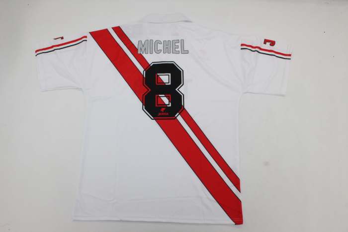 Retro Jersey 1997-1998 Rayo Vallecano michel 8 Home Soccer Jersey Vintage Camisetas de Futbol