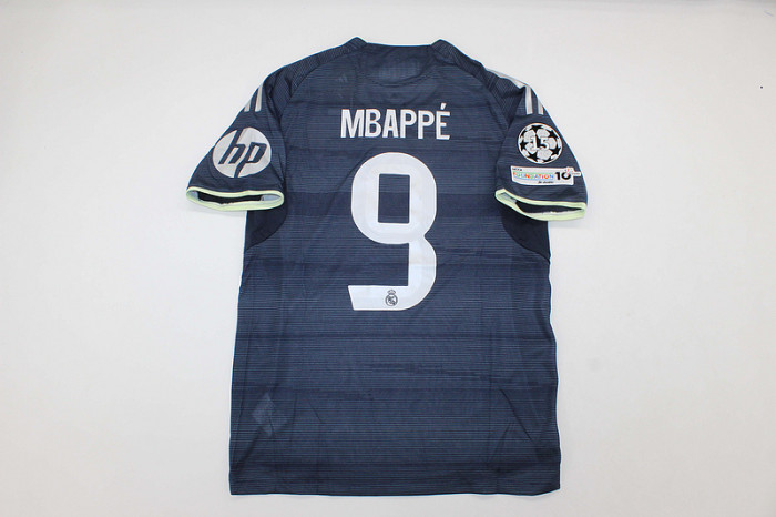 with Champions League Sleeve Badge & Intercontinental Cup Winners Badge Fans Version 2025-2026 Real Madrid MBAPPE 9 Away Soccer Jersey Real Football Shirt