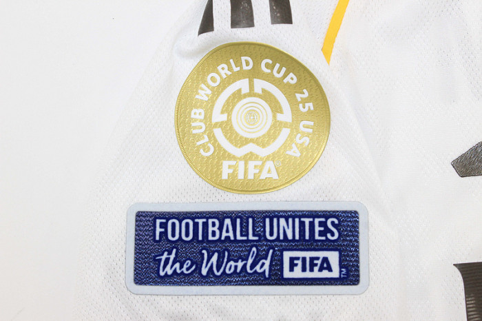 with Club World Cup Sleeve+Football Unites the World FIFA Badge & Intercontinental Cup Winners Badge Fans Version 2025-2026 Real Madrid Home Soccer Jersey Real Football Shirt