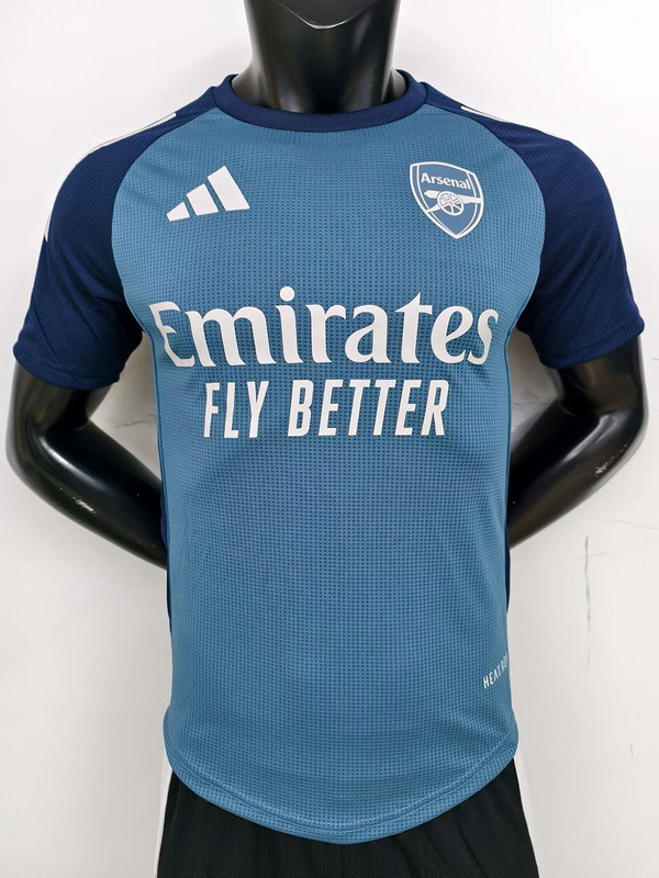 Player Version 2025-2026 Arsenal Dark Blue Footbal Training Shirt Soccer Jersey