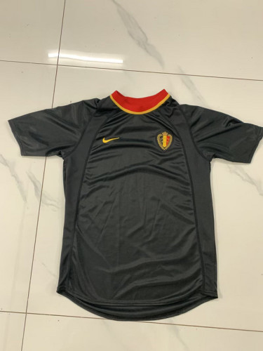 Retro Jersey 2000 BEL Away Black Soccer Jersey Vintage Football Shirt