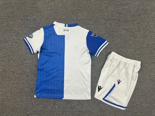 Youth Uniform Kids Kit Blackburn2025-2026 Home Soccer Jersey Shorts Child Football Set