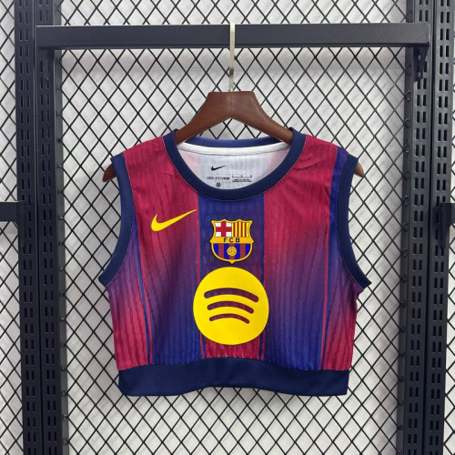 Women 2025-2026 Barcelona Home Soccer Yoga Vest Girl Football Jersey