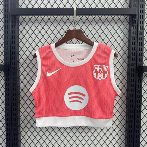 Women 2025-2026 Barcelona Pink Soccer Yoga Vest Girl Football Jersey