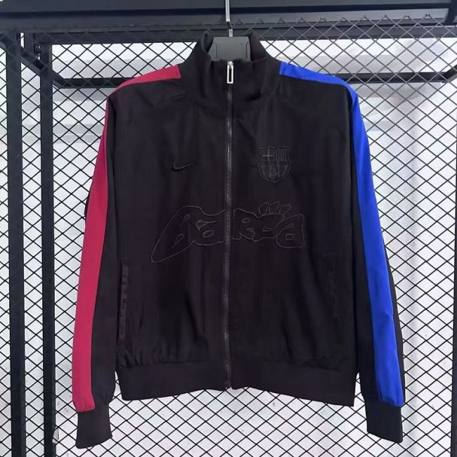 2025-2026 Barcelona Black Travis Scott Soccer Windbreaker Jacket Football Jacket