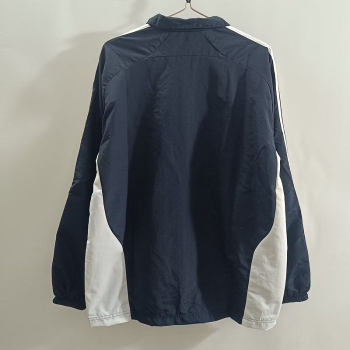 2025-2026 Real Madrid Dark Blue/white Soccer Windbreaker Jacket Football Jacket