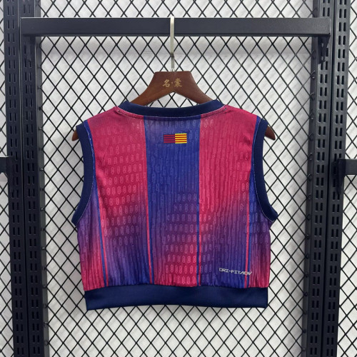 Women 2025-2026 Barcelona Home Soccer Yoga Vest Girl Football Jersey