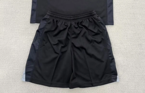Fan Version 2025-2026 PSG Black/Grey Goalkeeper Soccer Shorts Football Shorts