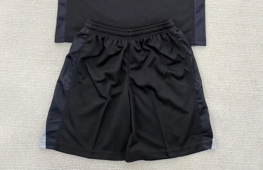 Fan Version 2025-2026 PSG Black/Grey Goalkeeper Soccer Shorts Football Shorts
