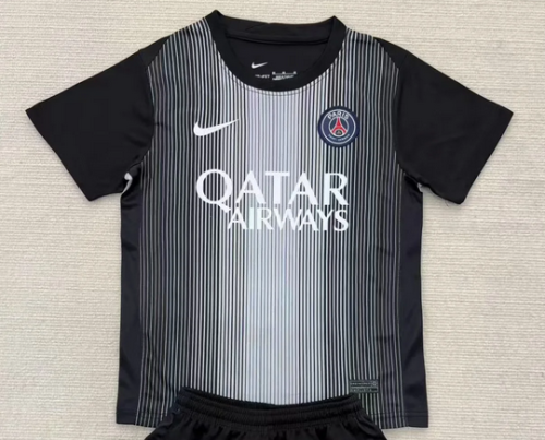 Fan Version 2025-2026 PSG Black/Grey Goalkeeper Soccer Jersey Paris Football Maillot