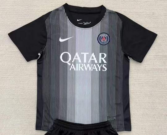 Fan Version 2025-2026 PSG Black/Grey Goalkeeper Soccer Jersey Paris Football Maillot
