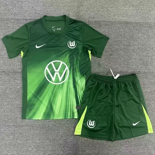 Adult Uniform 2025-2026 VfL Wolfsburg Home Soccer Jersey Shorts Men's Football Kit