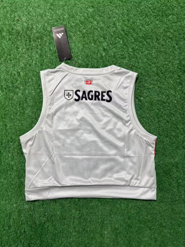 Women 2025-2026 Benfica Away White Soccer Yoga Vest Girl Football Jersey