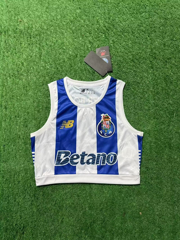 Women 2025-2026 Porto Home Soccer Yoga Vest Girl Football Jersey