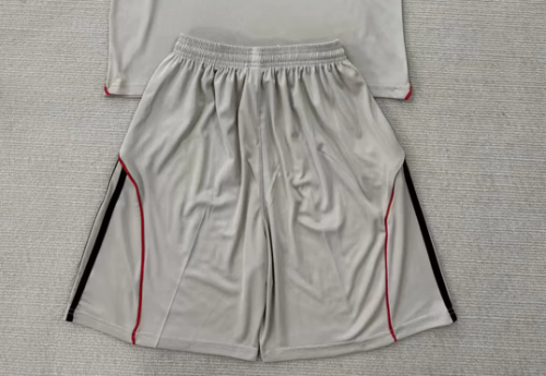 Fan Version 2025-2026 Benfica Away Grey Soccer Shorts Football Shorts
