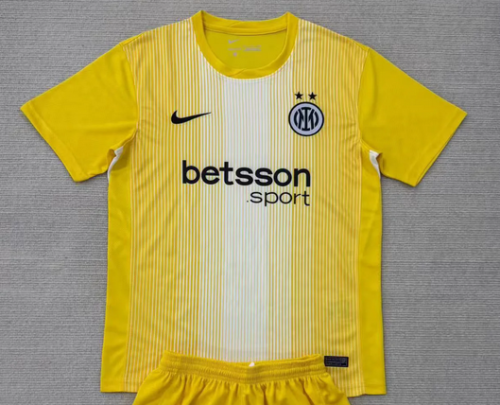 Fan Version 2025-2026 Inter Milan Yellow Goalkeeper Football Shirt Soccer Jersey