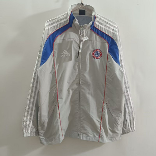 2025-2026 Bayern Munich Grey/Blue Soccer Windbreaker Jacket Football Jacket