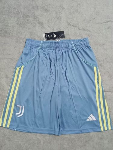 Fan Version 2025-2026 Juventus Away Blue Soccer Shorts Football Shorts