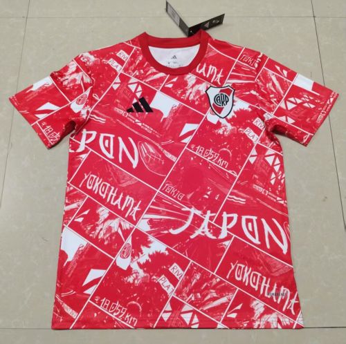 without Sponor Logo Fans Version 2025-2026 River Plate Red Soccer Training Jersey Football Shirt