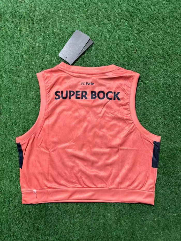 Women 2025-2026 Porto Away Pink Soccer Yoga Vest Girl Football Jersey