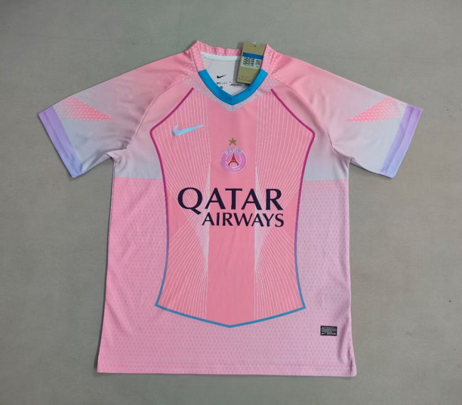 Fans Version 2025-2026 PSG Pink Soccer Jersey Paris Football Maillot