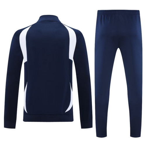 2025-2026 France Dark Blue/White Soccer Training Jacket and Pants Football Tracksuit