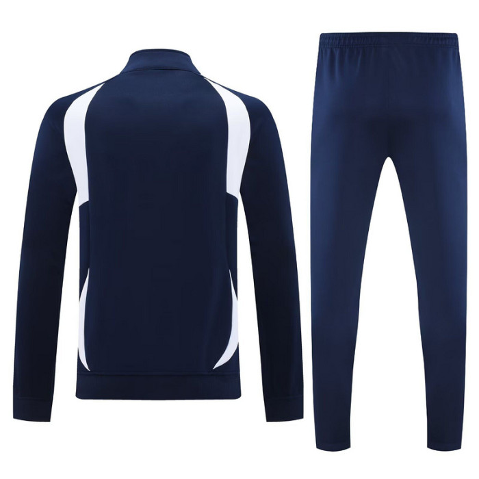 2025-2026 France Dark Blue/White Soccer Training Jacket and Pants Football Tracksuit